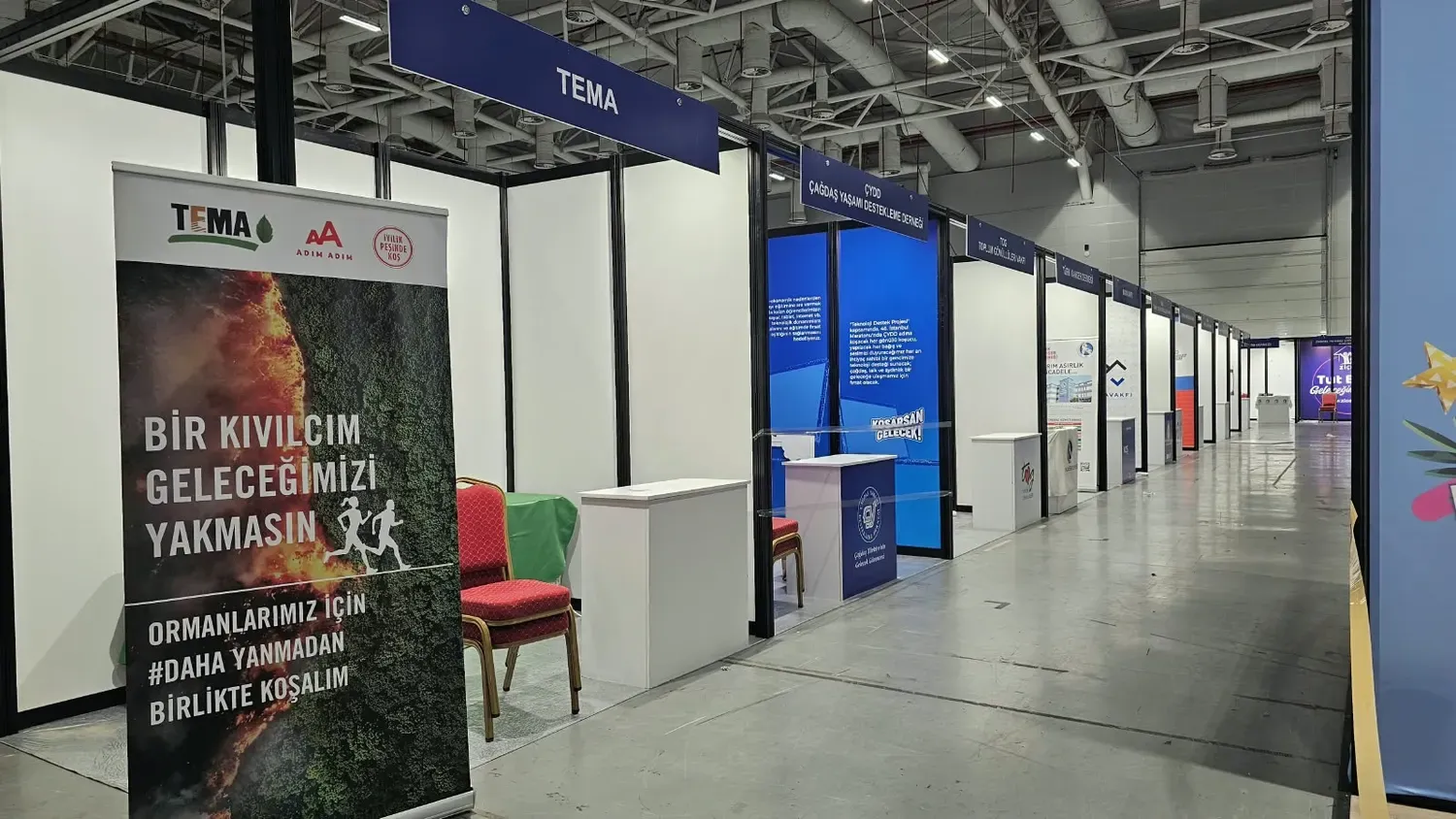 Paket sistemle hazırlanan TEMA fuar standı